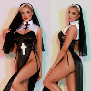 Costume suora sexy - 4 pezzi - Jsy Lingerie