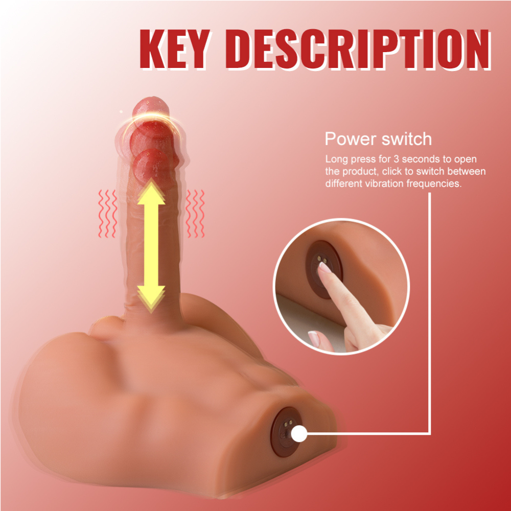 Peel – Torso Maschile Realistico con Movimento Su e Giù e Vibrazione - immagine 9