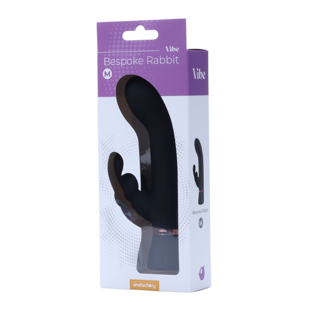 Vibratore rabbit basic – Disponibile in 3 misure (S, M e L) – Nero - immagine 7