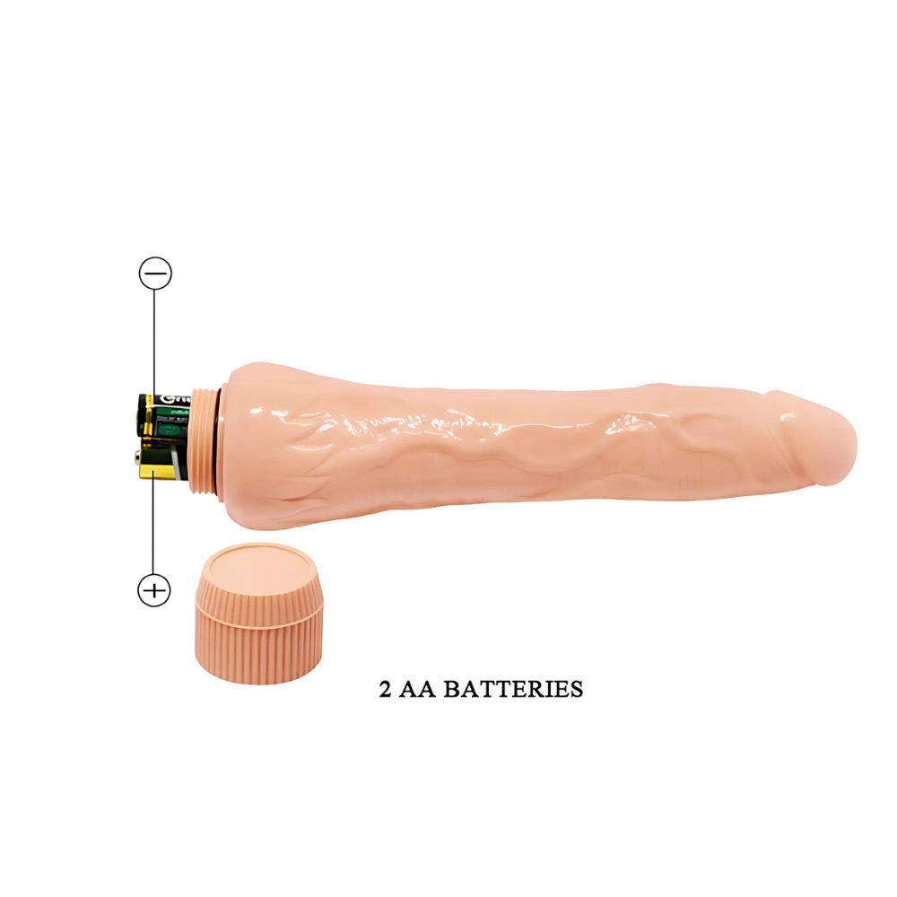 Dildo vibrante alimentato a pile Dryad