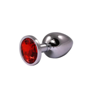 Plug Anale in Alluminio con Cristallo Rosso