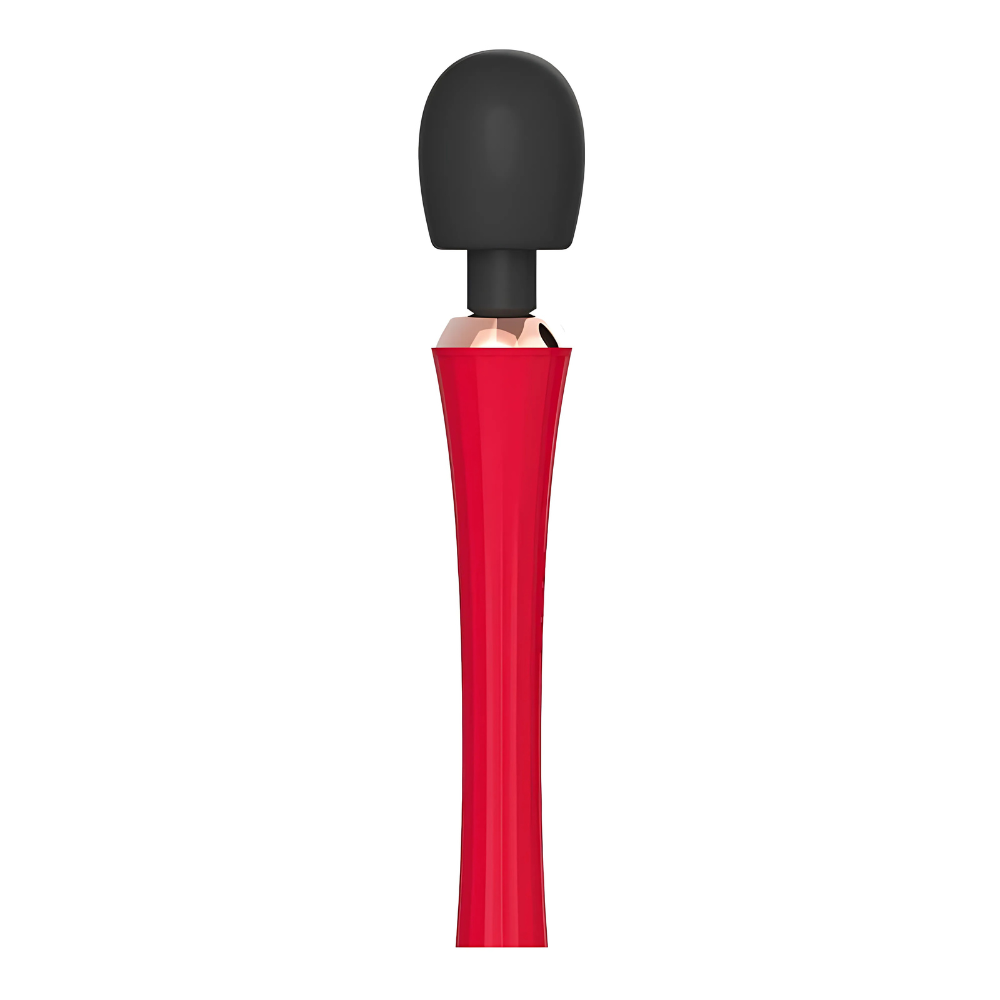 Vista laterale del massaggiatore wand The King, stimolatore clitorideo con impugnatura ergonomica