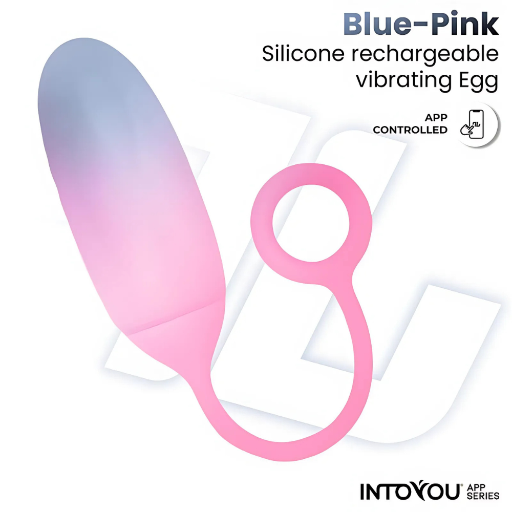 Primo piano ovetto vibrante rosa e azzurro IntoYou, design elegante