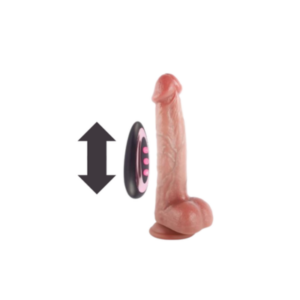 Vibratore con spinta su e giù 9 pollici, in silicone medicale di alta qualità dual-density