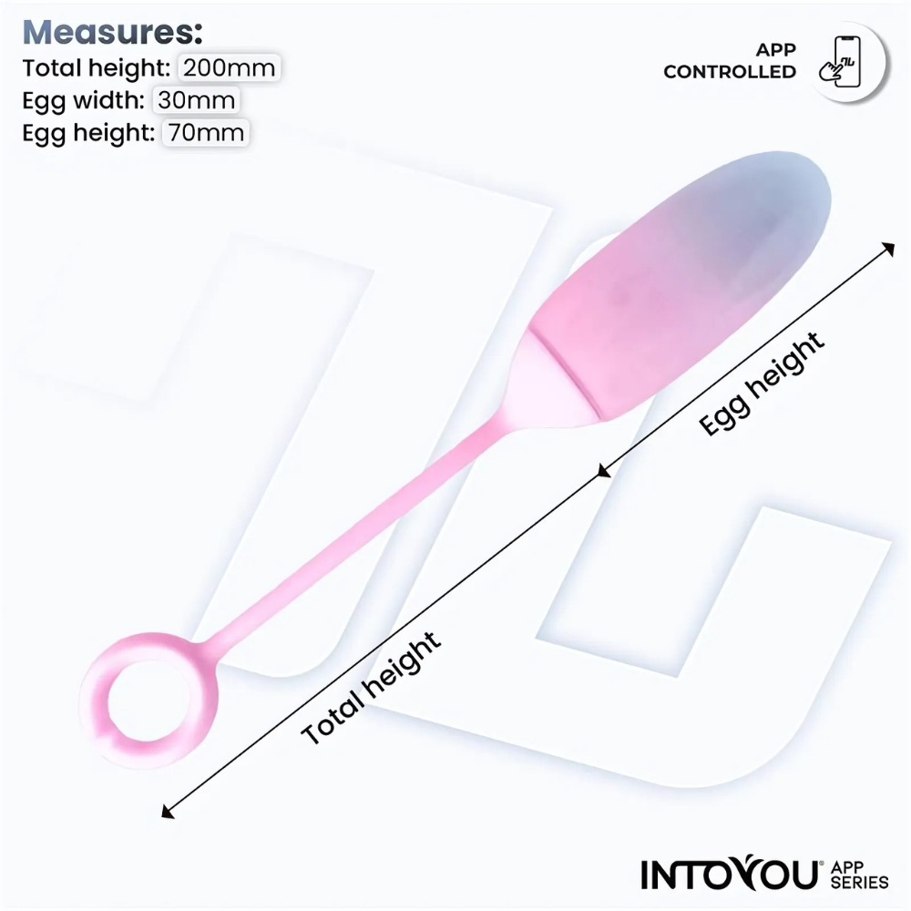 Dimensioni ovetto vibrante con app IntoYou, misure compatte