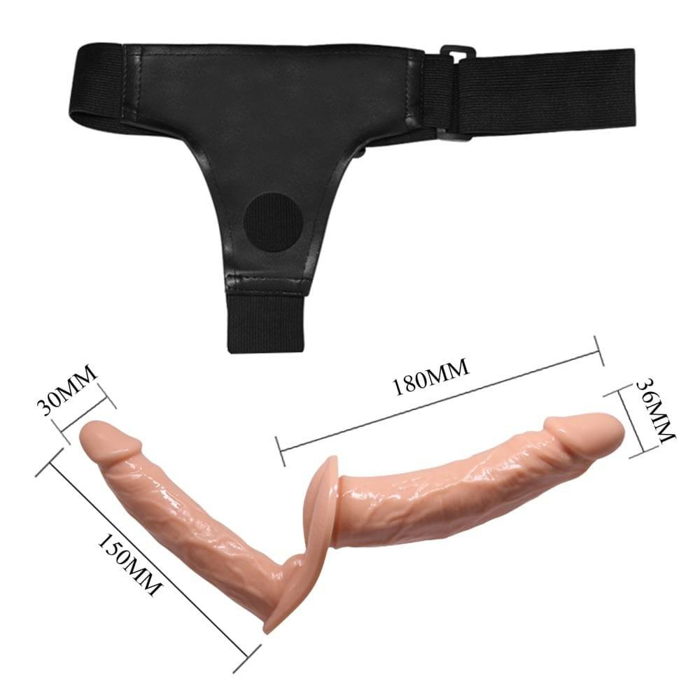 Strap on doppio con harness regolabile - immagine 5