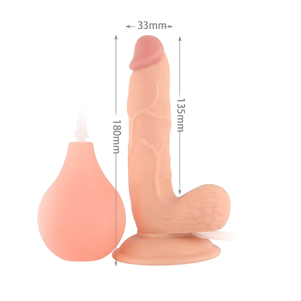 Dildo con eiaculazione realistica Easy Squirter 18 cm – misure dettagliate
