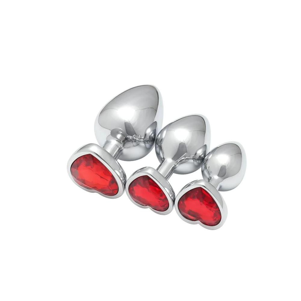 Plug anale con cuoricino - Misura S, M o L - immagine 3