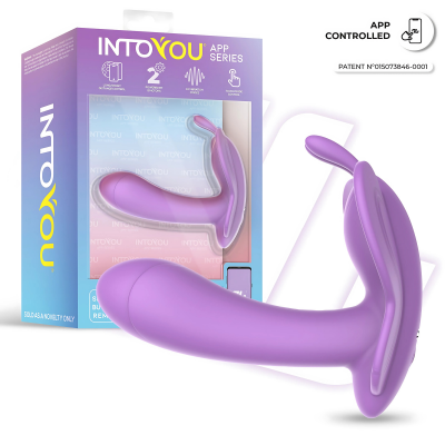 Vibratore indossabile per punto G Wingy con packaging colorato, design discreto ed elegante