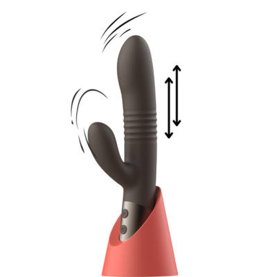 Vibratore rabbit con funzione thrusting e stand di ricarica magnetico: Hailey di Sinsfactory Selection