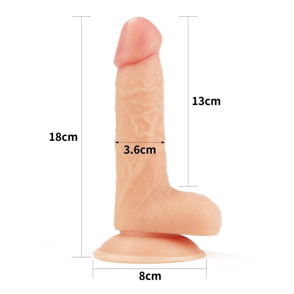 Strap on ultra realistico con harness morbida – Lovetoy – 18 cm - immagine 3