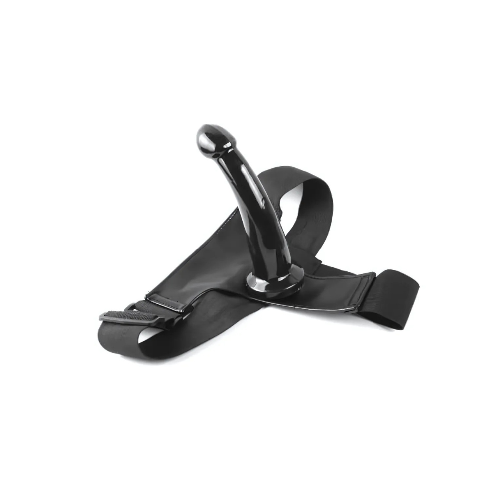 Dildo strap on anale curvo per stimolazione prostatica, realizzato in TPR morbido, marca VSC Novelty