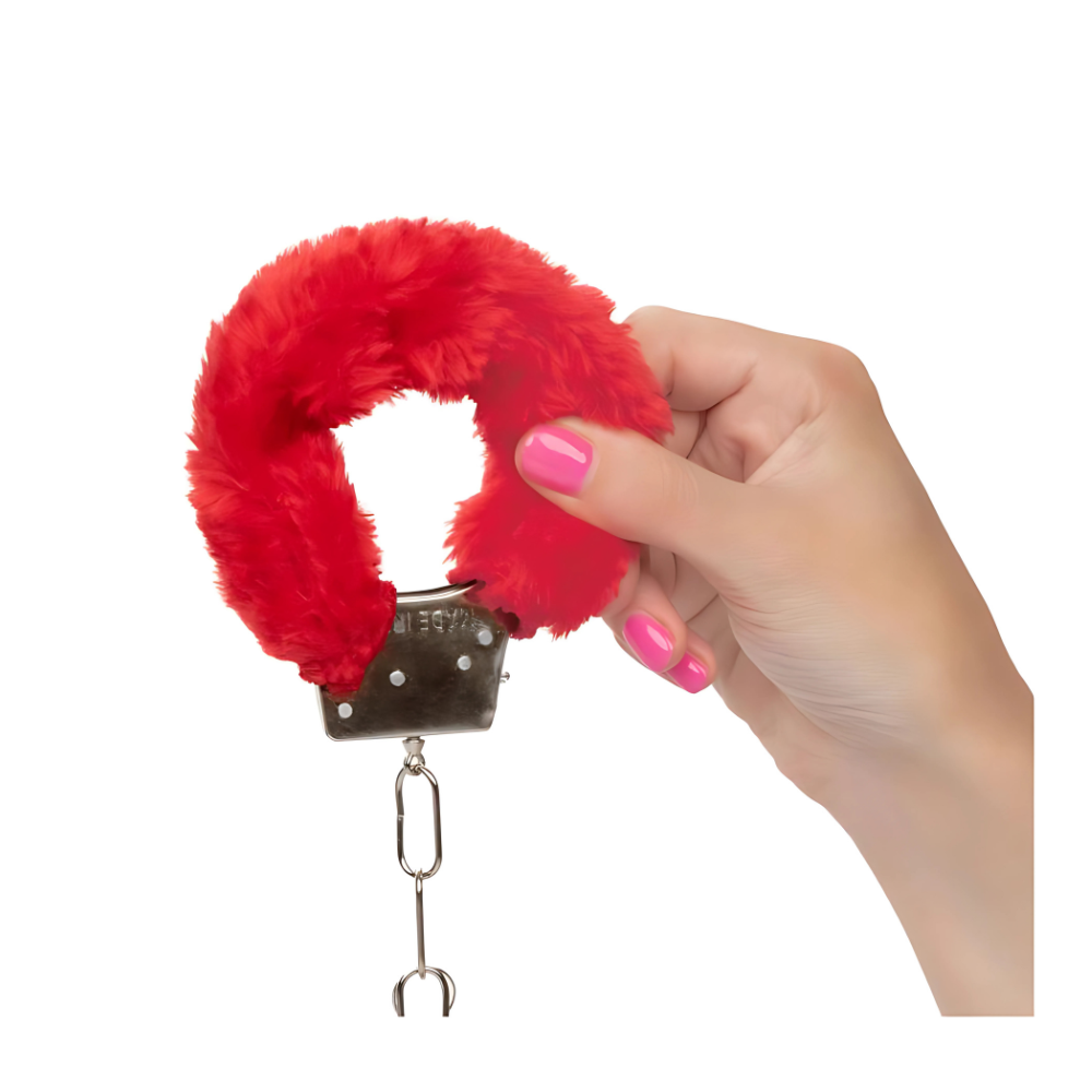 Manette con peluche colore rosso