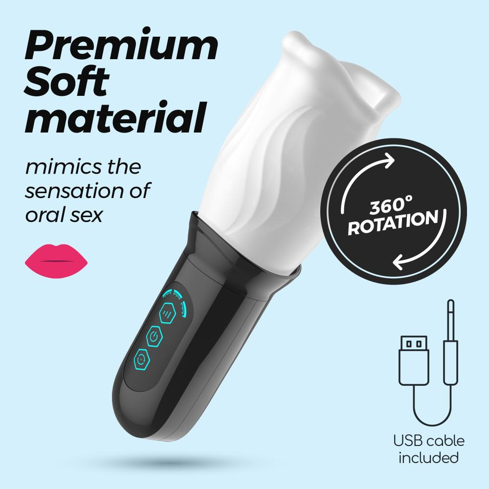 Masturbatore Premium con Rotazione 360° e Vibrazione – Stimolazione Intensa - immagine 12