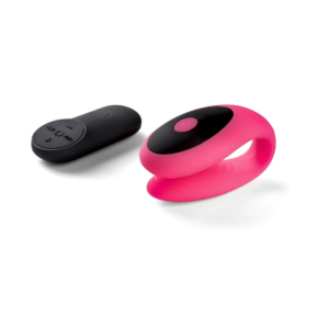 Vibratore per coppia Virgite E12 rosa con telecomando wireless incluso, stimolazione doppia per giochi a distanza