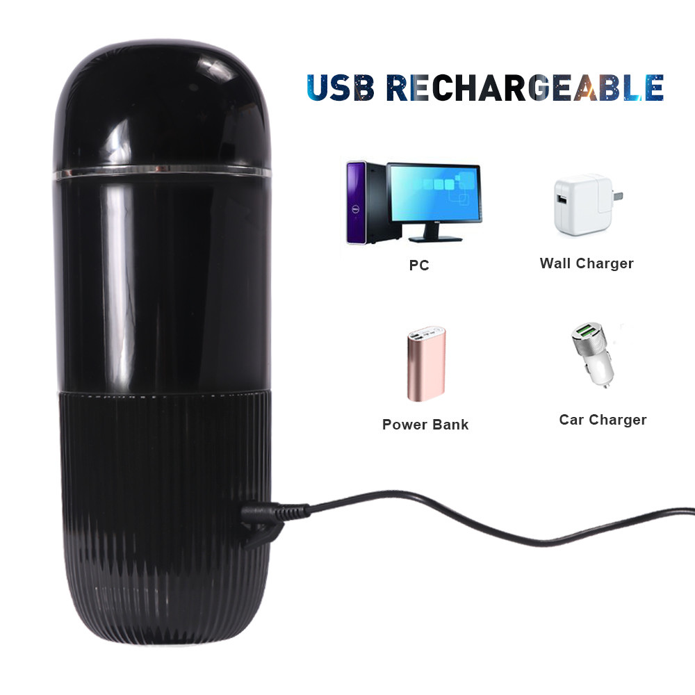 Immagine che spiega la funzione di ricarica USB del masturbatore Luis Cup, per una maggior epraticitĆ di utilizzo