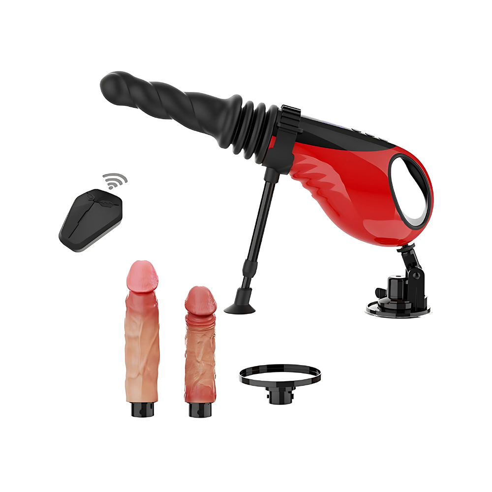 Sex machine compatibile con qualsiasi dildo a ventosa e 3 dildo inclusi