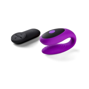 Vibratore per coppia Virgite E12 viola con telecomando wireless incluso per piacere condiviso
