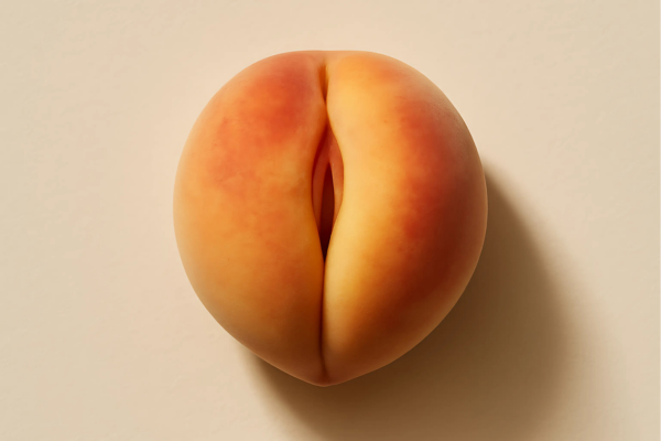 Pesca matura che ricorda la forma di vagina tipo Barbie, una tra le forme più rare